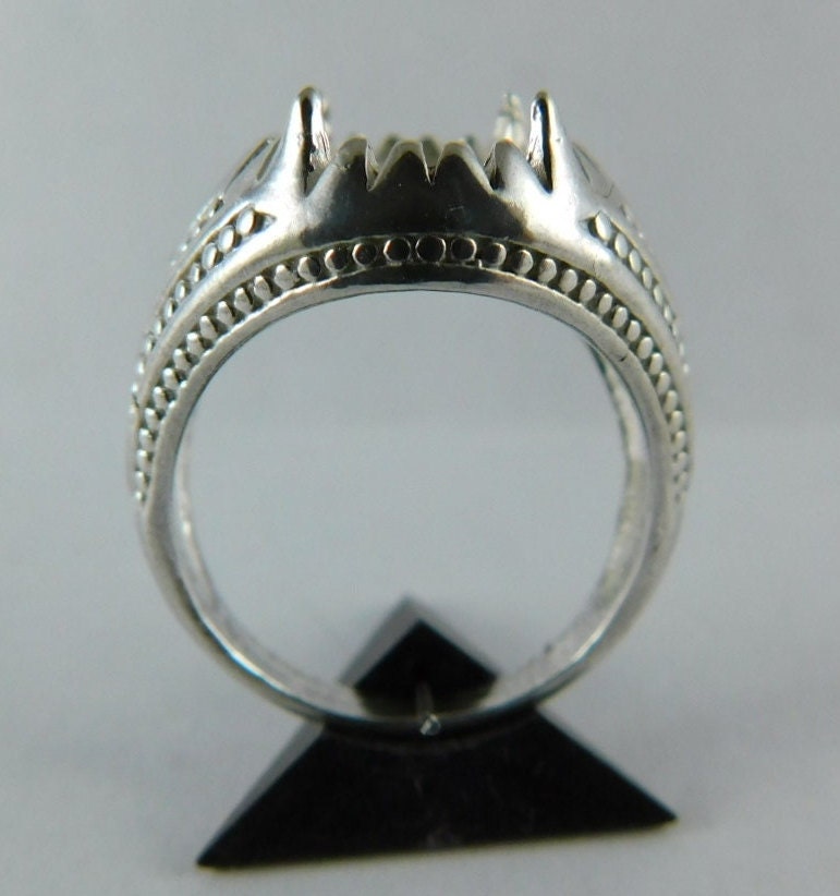 CTHY RING [BASIC] 13号 silver 6533 Sterling Silver Ring Setting, 13x10 Mm Cab. Oval Stone