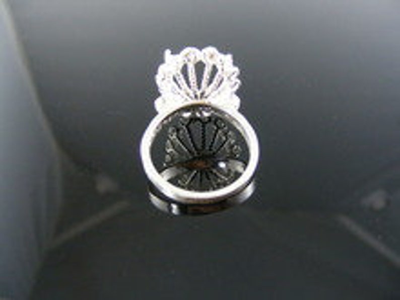2116 Sterling Silver Ring Setting 16x12mm Oval Stone Size 5.25