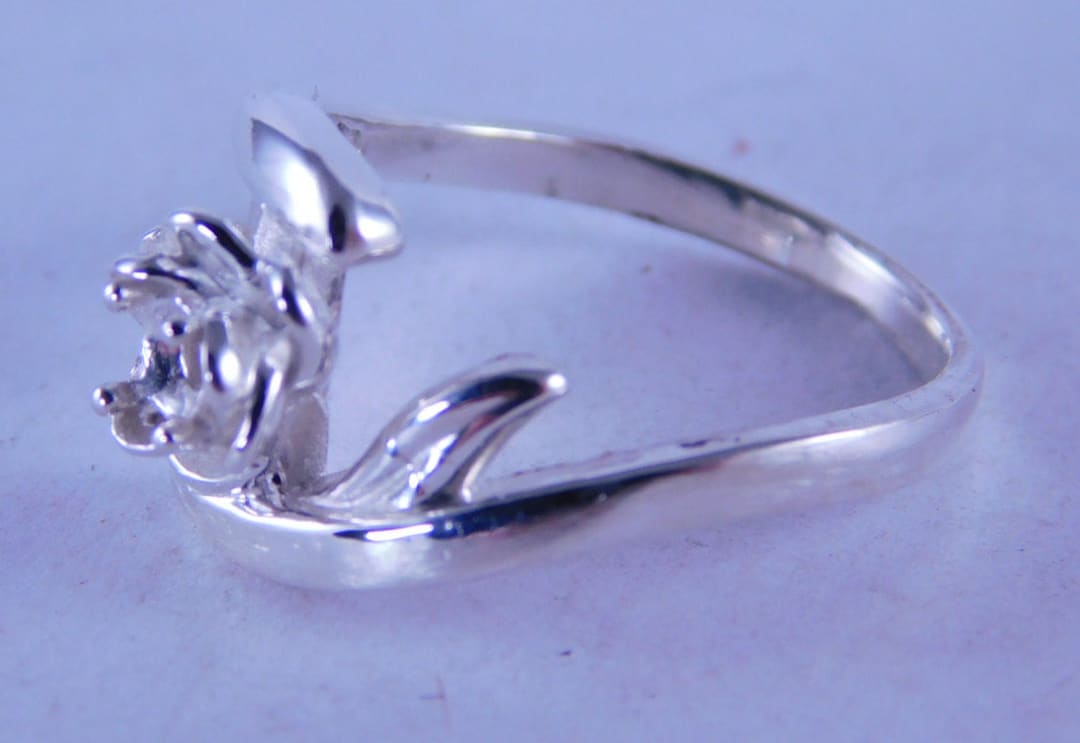 1977 Masterpieces in Silver スターリングシルバー 6345 スターリングシルバー リングセッティング、3 MM ラウンド