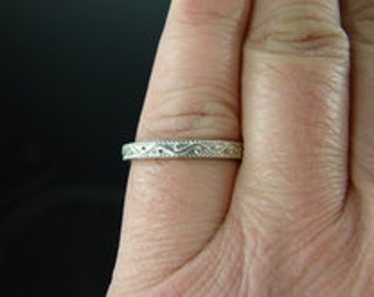 5914 Ring Band Setting Sterling Silver Size 9, Free Sizing and