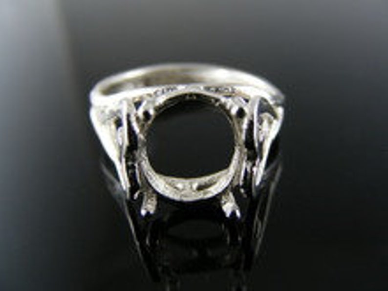 10X8MM Oval Stone D3168 Ring Setting Sterling Silver Size 7.5