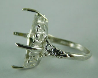 6543 スターリングシルバー リングセッティング、20 x 18 mm