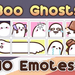 Boo-spookemoties #2 | 10 schattige pictogrammen met spookthema | Twitch, YouTube, Discord
