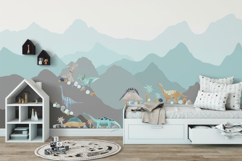 Dinosaur Wall Decal Dinosaurs Nursery Wall Decals Dinosaur Etsy