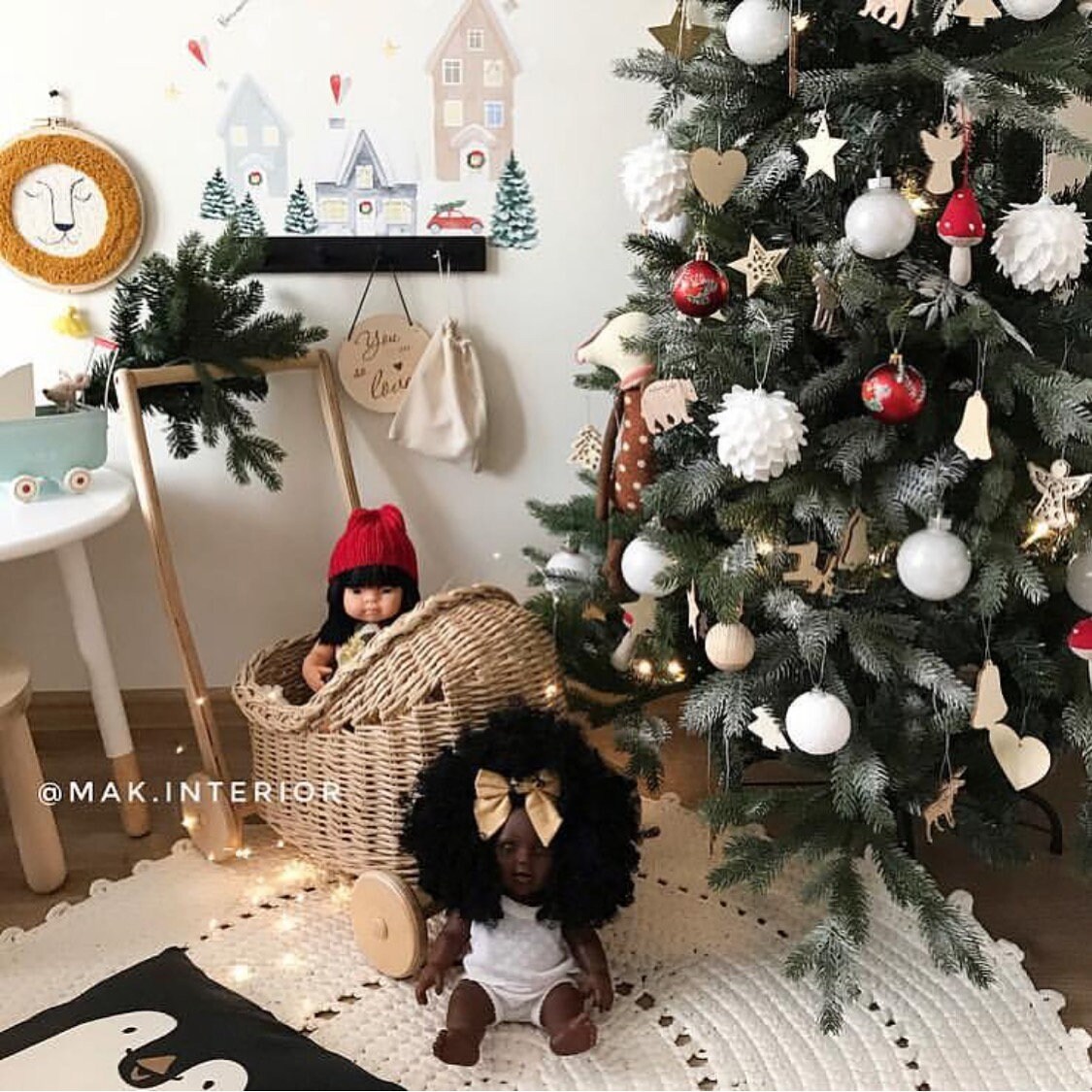 Christmas Village Wall Decals Christmas Tree Wall Stickers Etsy