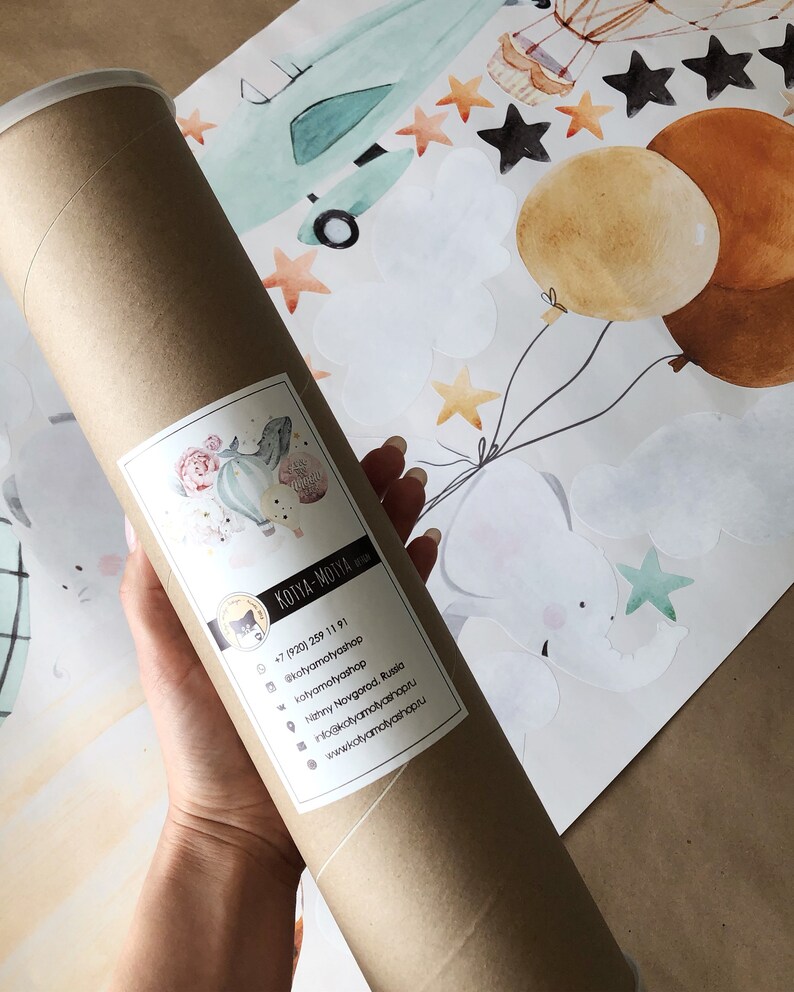 Hot Air Balloon Wall Decal Airplane Wall Decal Elephant Etsy