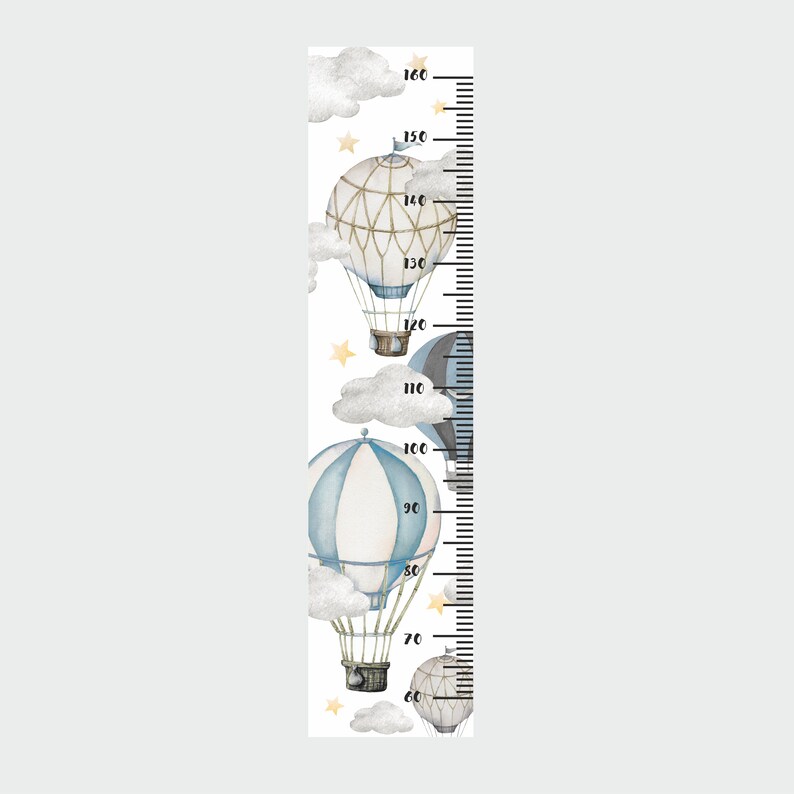 Retro Hot Air Balloons Nursery Wall Decals Watercolor Clouds Etsy