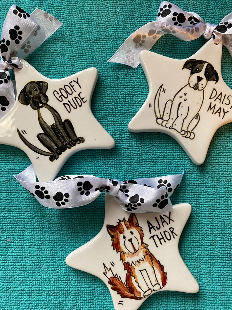 Custom Dog & Cat Portrait Ornaments Personalized Dog and Cat Etsy