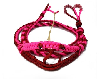 48"(24")Smiling Sling Red And Pink