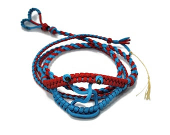 60"(30") Smiling Sling Blue And Red