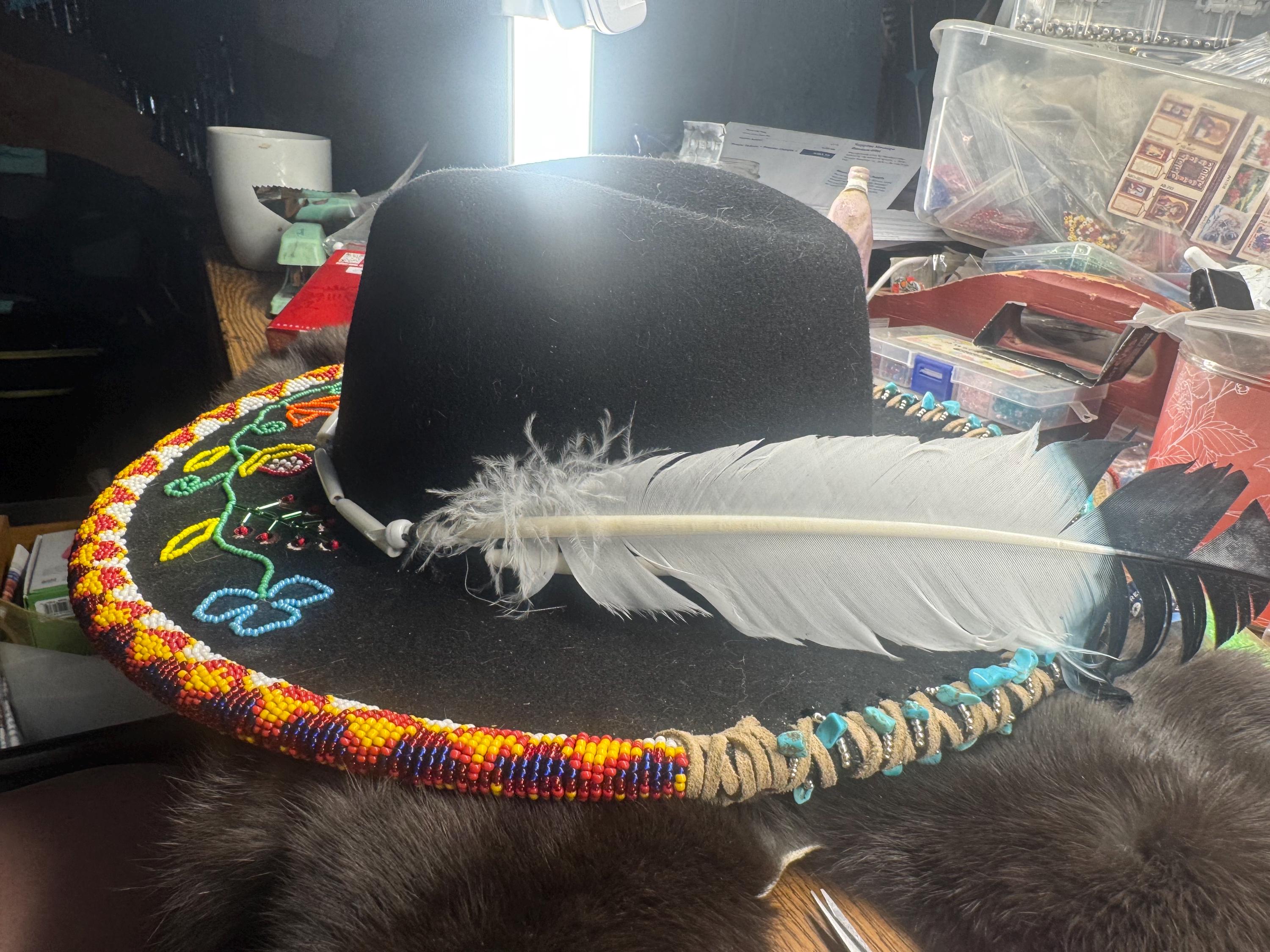 Native American Hand Beaded Hat! - Etsy