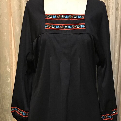 Embroidered Jersey Peasant Dress with zip hotsell closure AU/UK 14