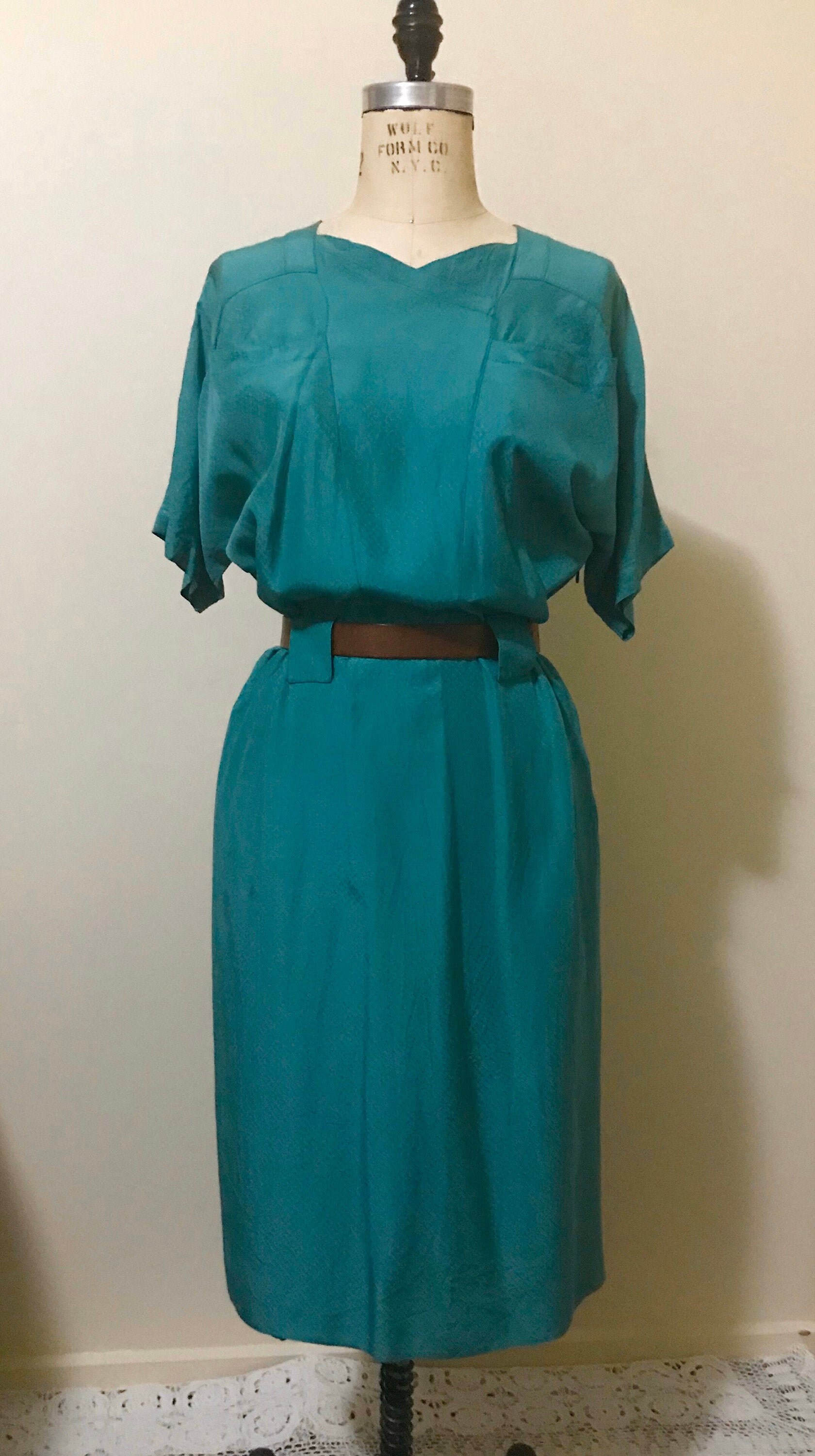 Elisabeth Spearmint 60's Day Dress Size 12 Australian