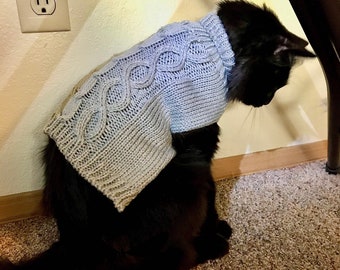 cat knitted warm sweater for cats outfit jumper cozy winter accessory cat clothes