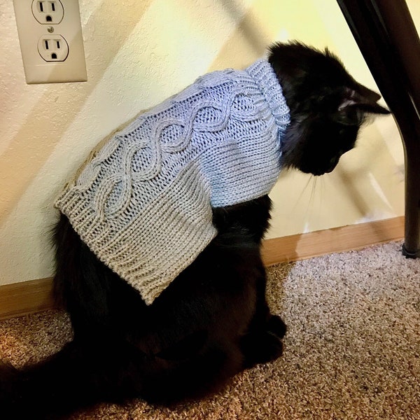 cat knitted warm sweater for cats outfit jumper cozy winter accessory cat clothes