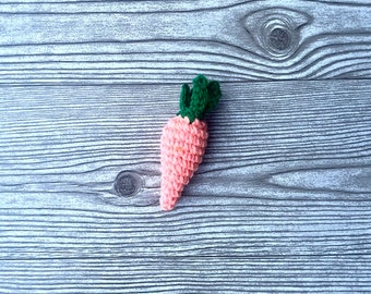 crochet small carrot cat toy market with catnip and rattle stuffed amigurumi toys for kitties