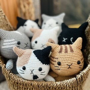 Crochet Chubby Cat Plushie, Cute Stuffed Toy image 10