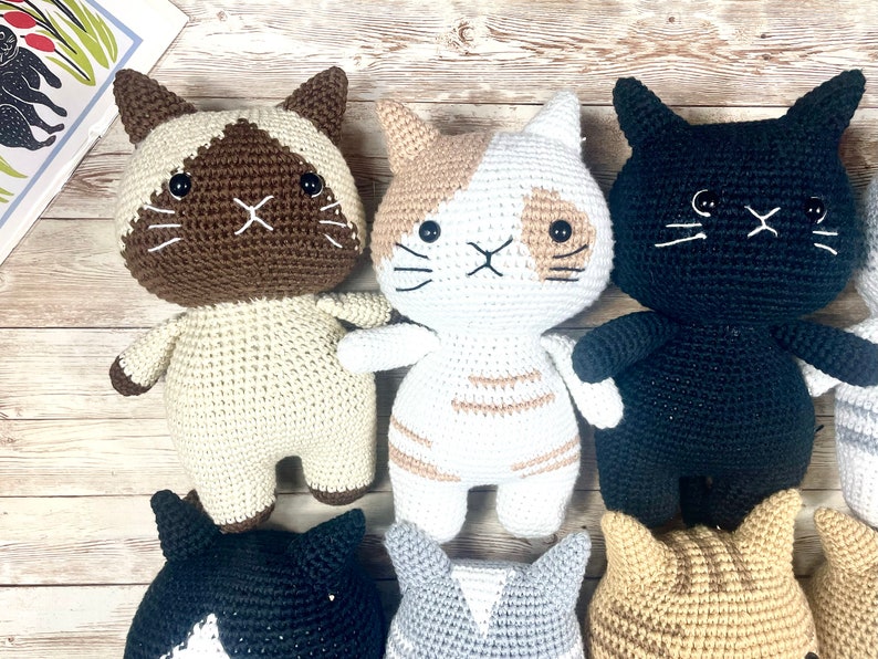 Crochet Chubby Cat Plushie, Cute Stuffed Toy image 6