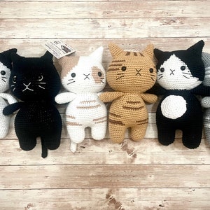 Crochet Chubby Cat Plushie, Cute Stuffed Toy image 3