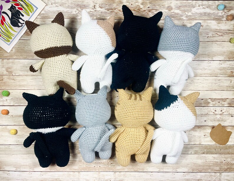 Crochet Chubby Cat Plushie, Cute Stuffed Toy image 5