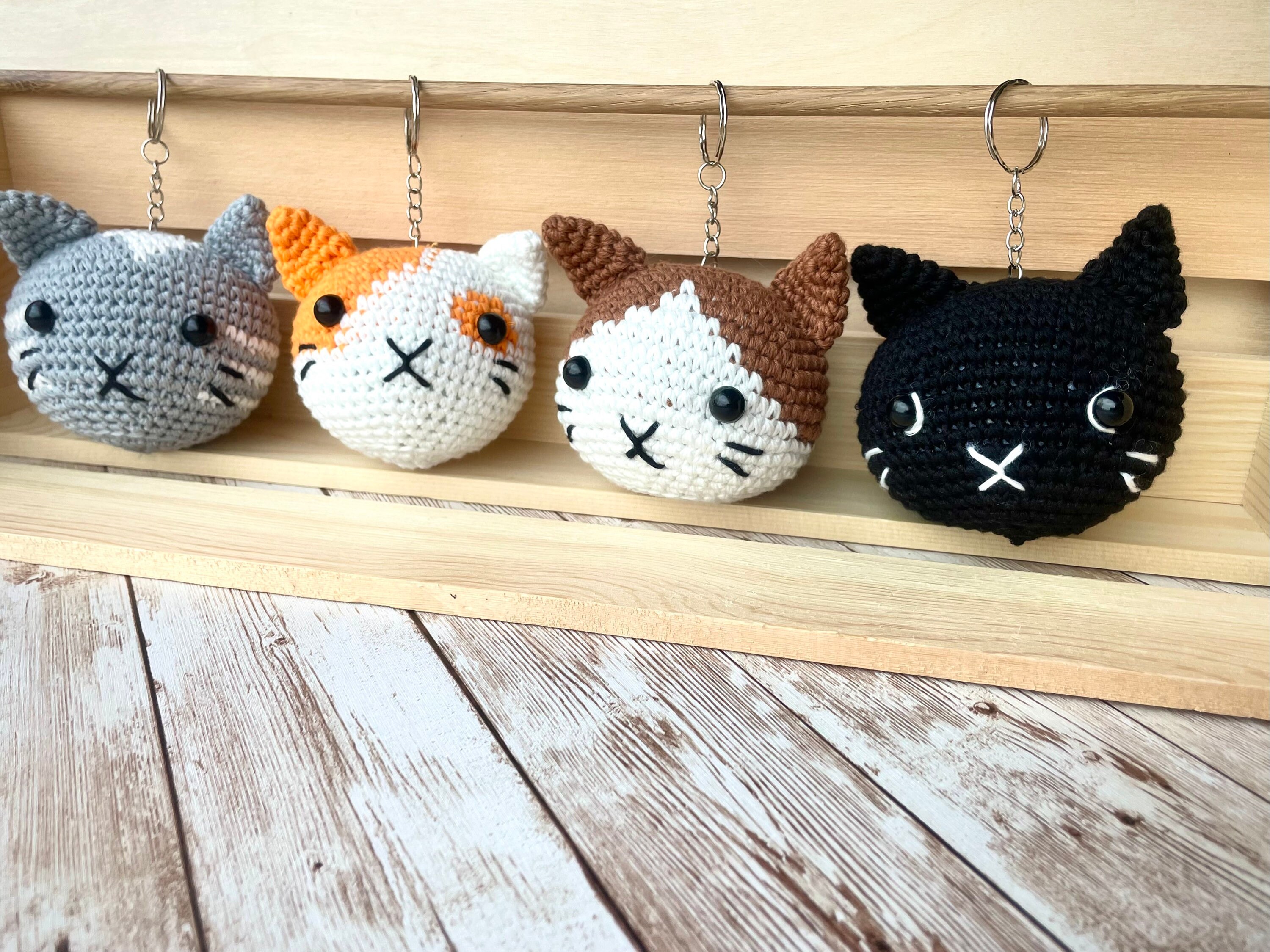 Cat head keychain clearance