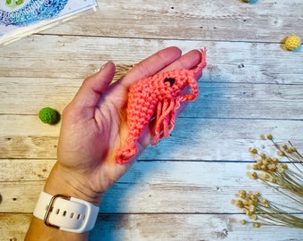 Crochet Shrimp Cat Toy: Funny Catnip Kicker