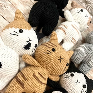 Crochet Chubby Cat Plushie, Cute Stuffed Toy image 7
