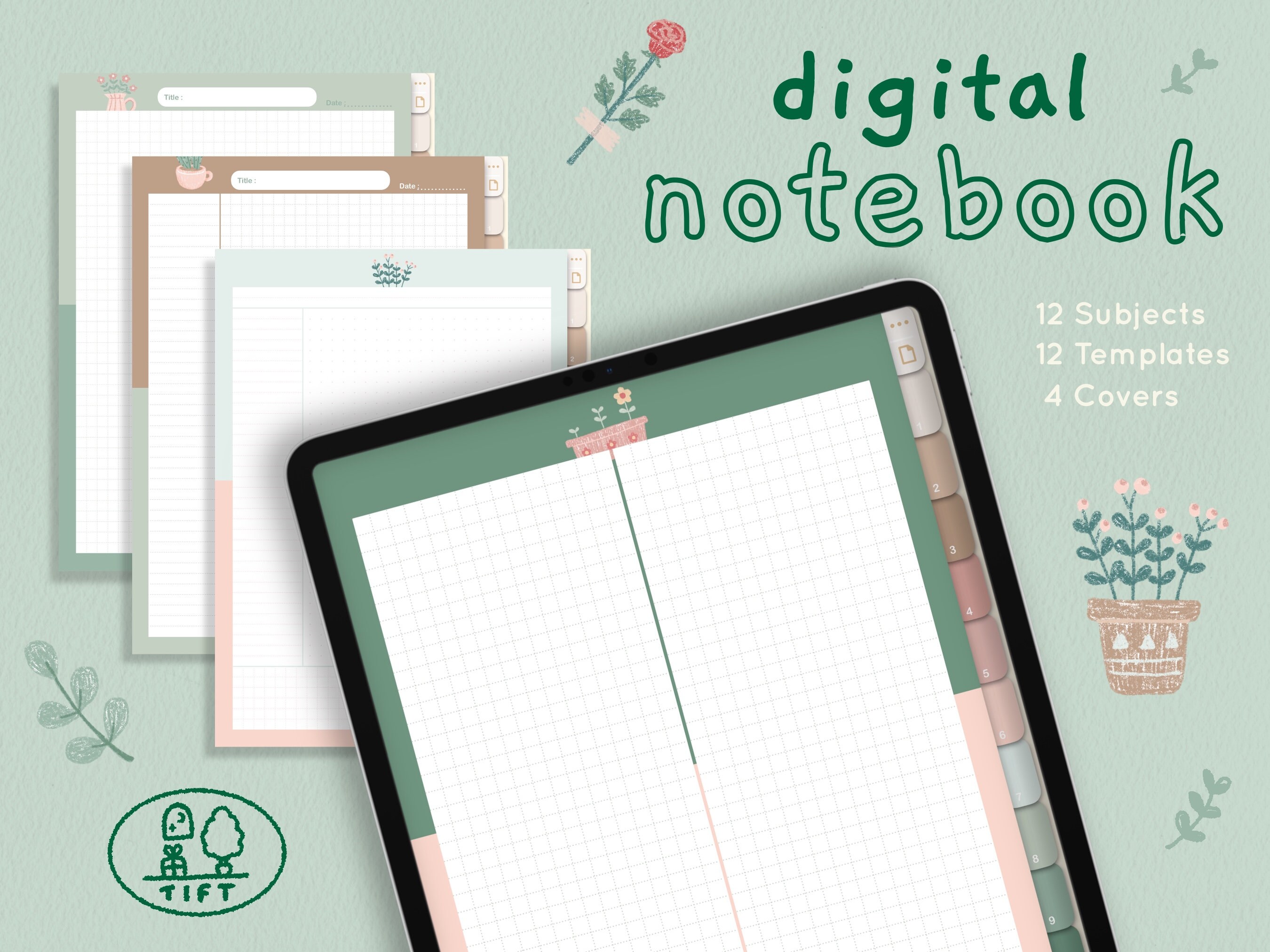 Digital Art & Collectibles Minimal Digital Notebook Hyperlinked ...