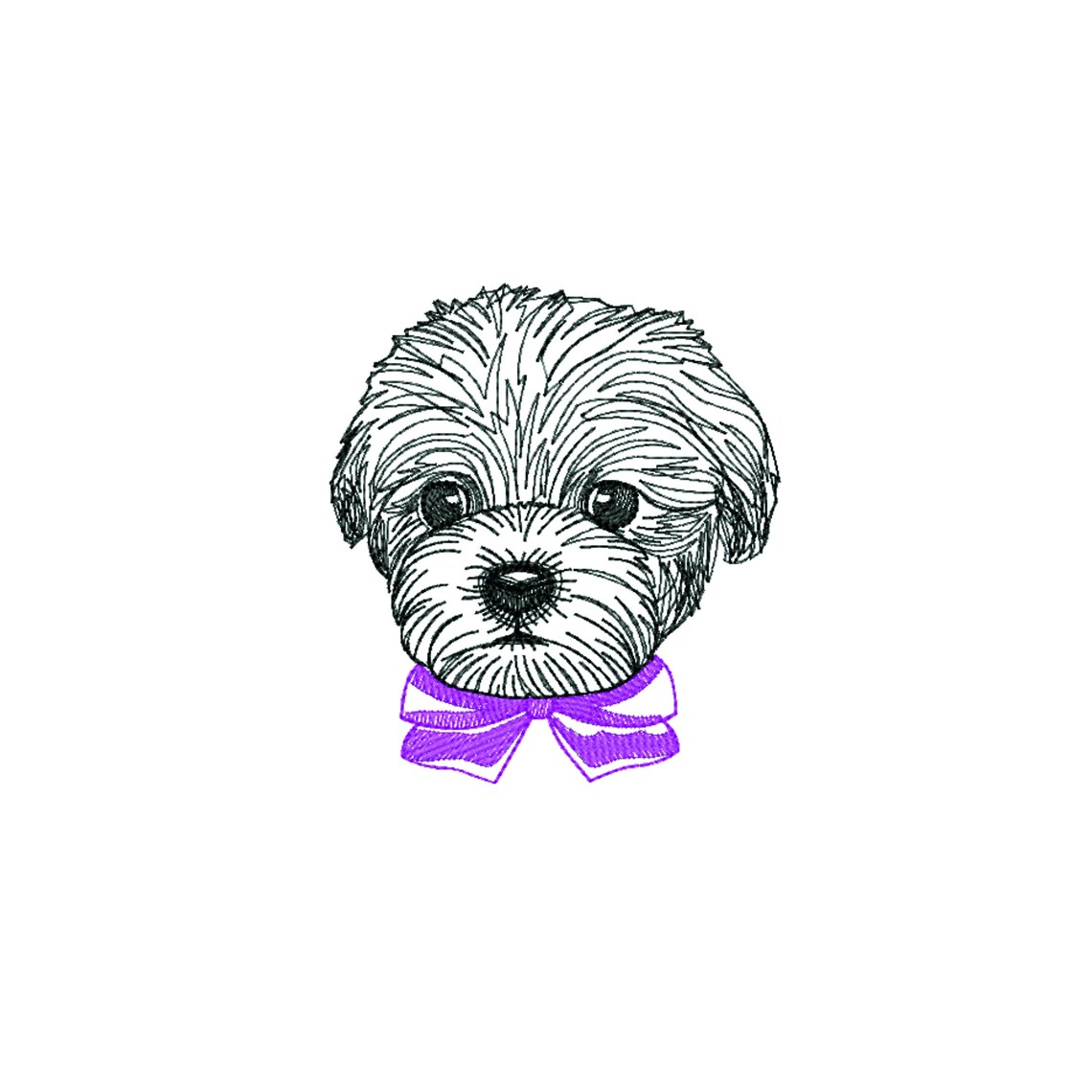 Maltese dog machine embroidery design puppy embroidery Etsy