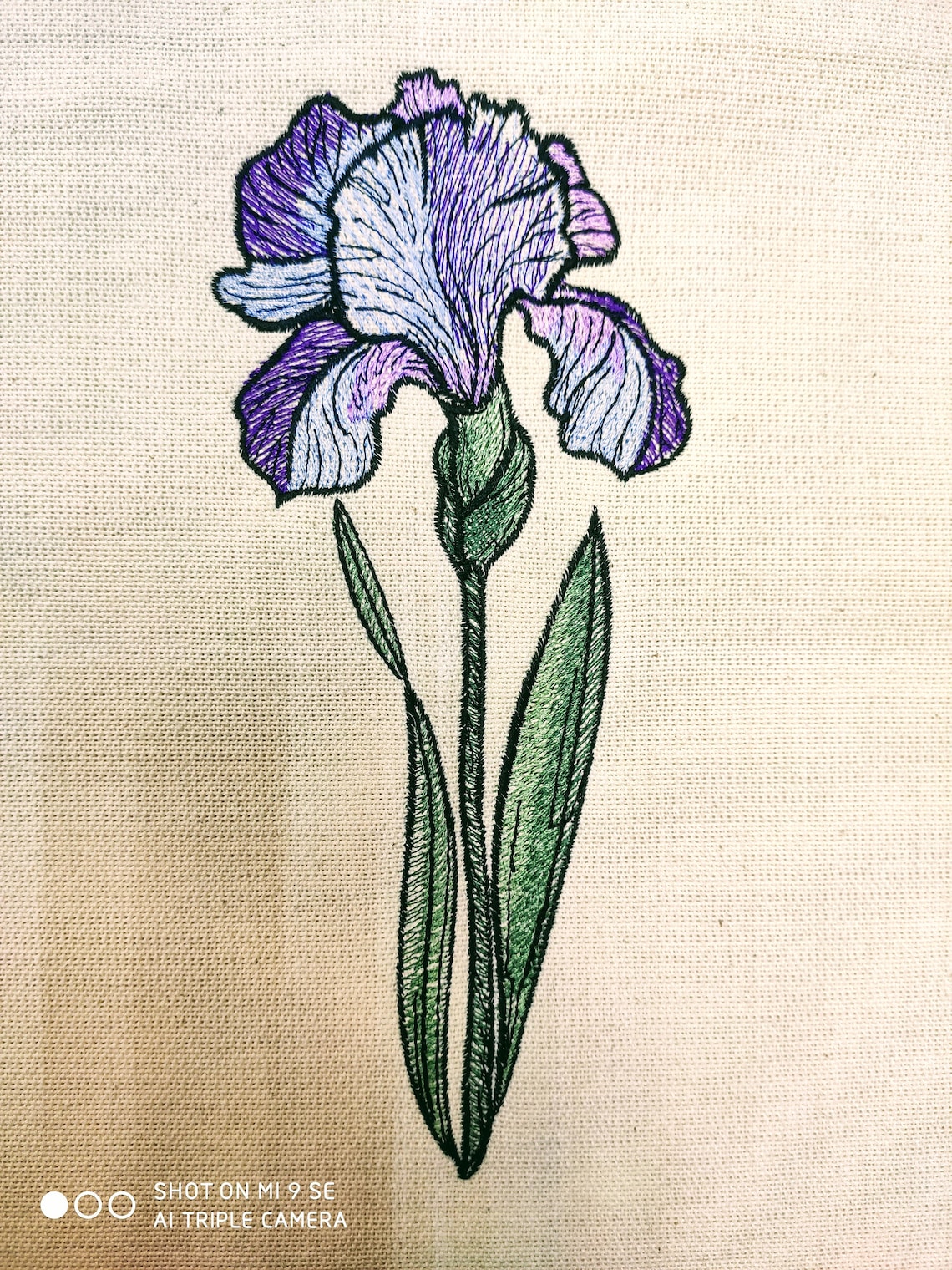 Iris Machine Embroidery Design Flower Machine Embroidery Etsy