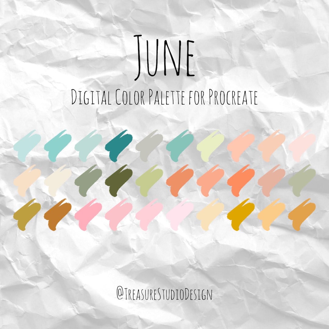 June Color Palette for Procreate (digital Download) - Etsy