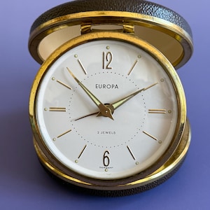 Vintage Europe Travel Clock - in working condition