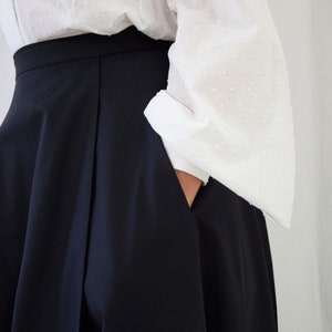 Black skirt/long skirt/ floor length skirt/maxi skirt/black cotton/spring 2022/ wrapped skirt/ skirt pockets/long black skirt/cocktail skirt