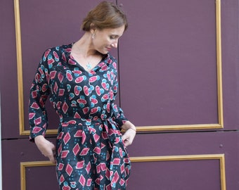 Shirt dress made of quality silk fabric