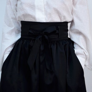 Black skirt / event skirt / formal skirt / high waisted skirt / skirt with pockets / everyday skirt/ midi skirt / wholesale