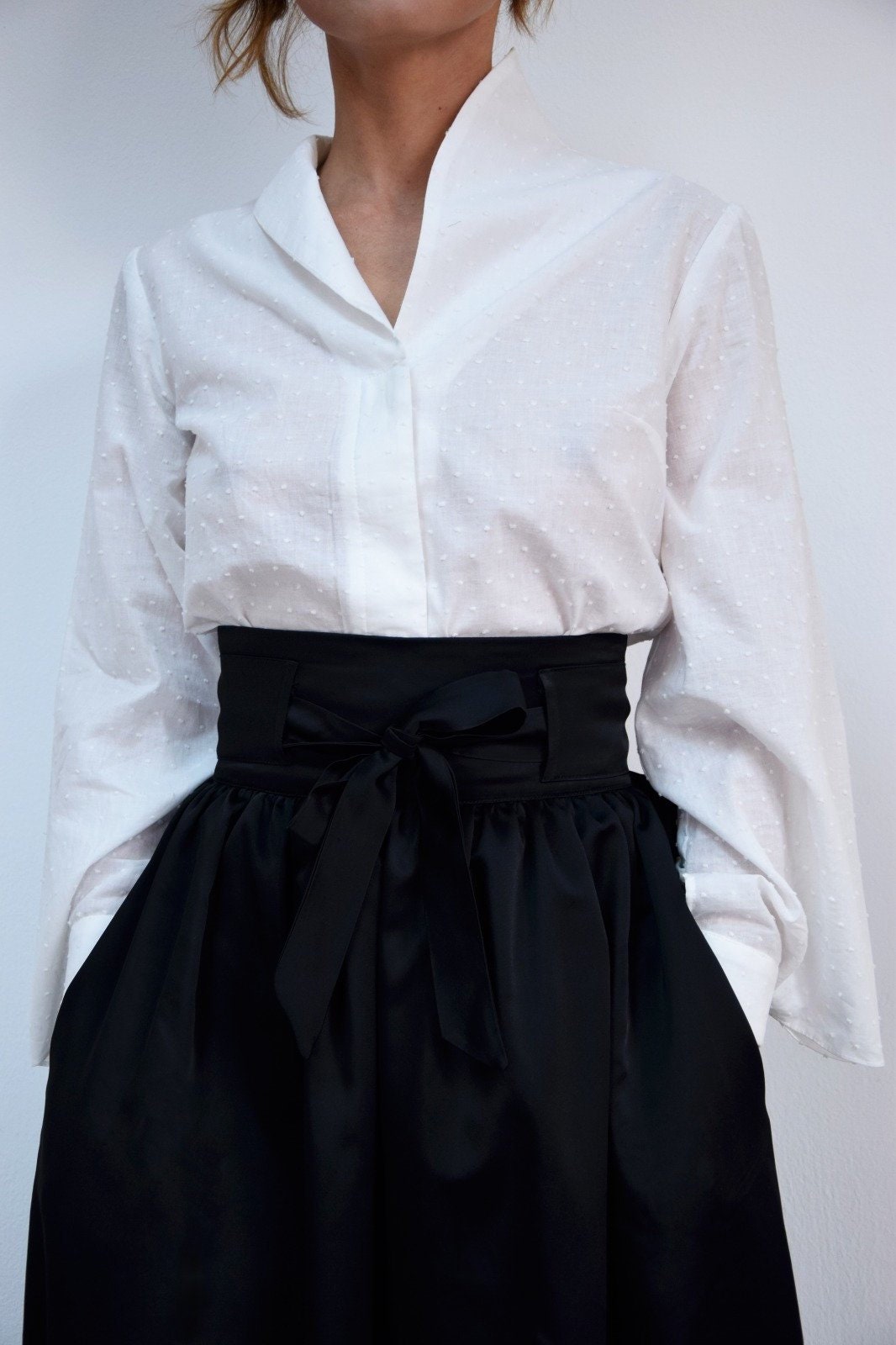 Black Tafetta Skirt / Event Skirt 