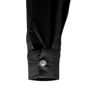 Chemise samouraï / chemise en coton blanc / chemise assymétrique / chemise noire femme / chemise blanche femme / manches longues / femme haut noir / style japonais image 9