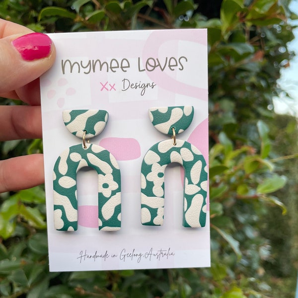 Neutral Love- NEW Polymer clay Earrings                 Mymee loves designs