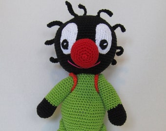 Character "the hairy", amigurumi, crochet tutorial in French