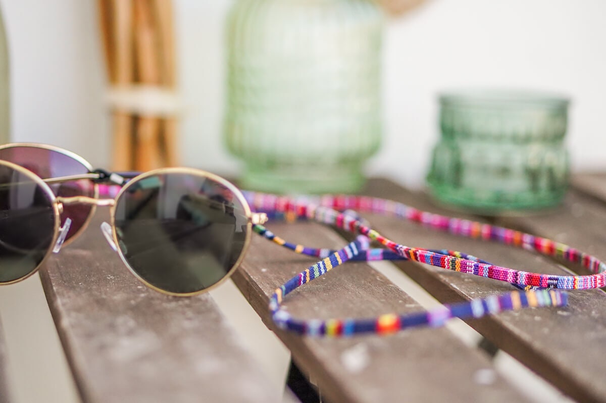 HC Enterprise Brillenband 3er Set - Ethno Style Baumwollkordeln Mit Gummischlaufen, 60 Cm Länge