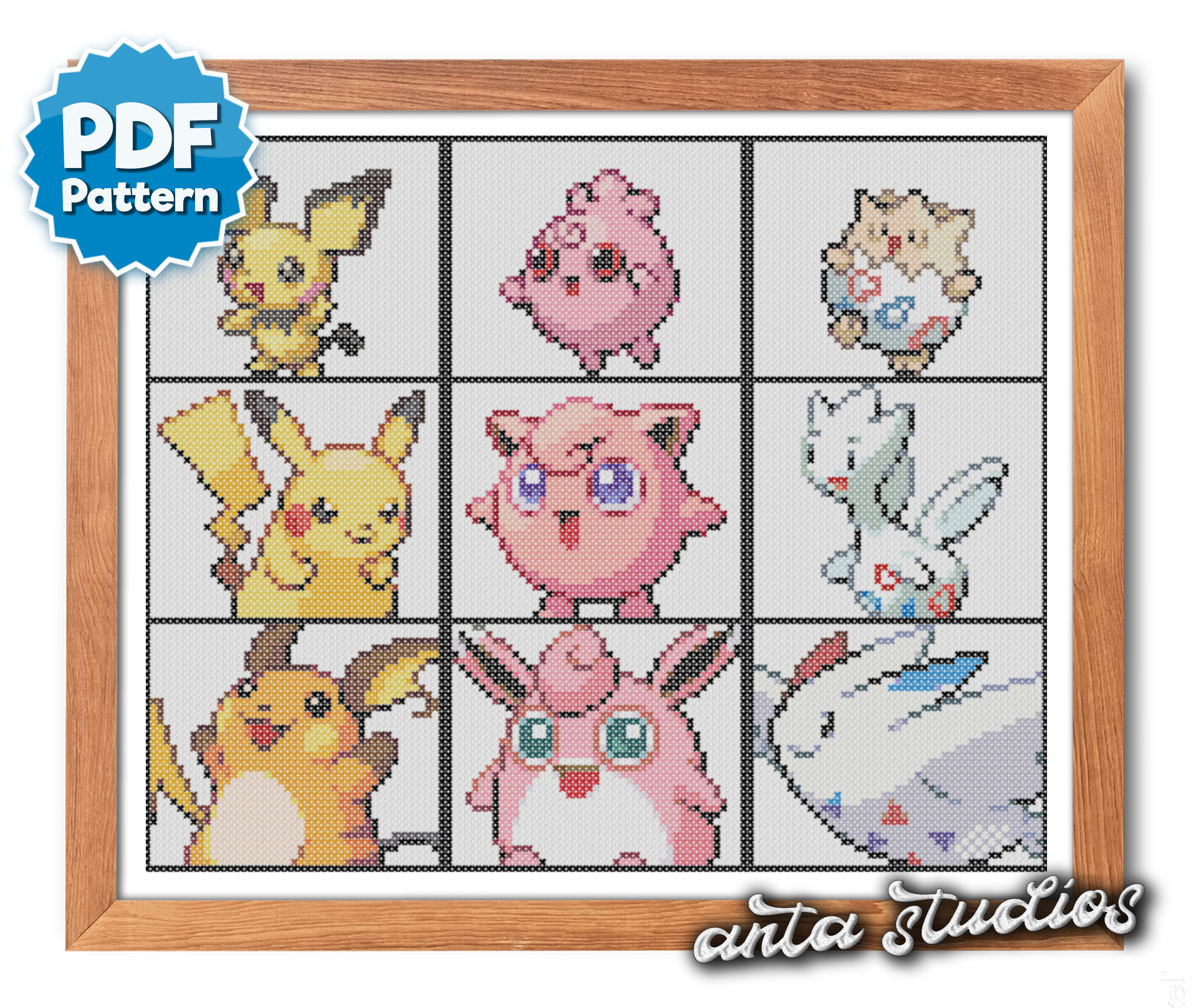 Pikachu Cross Stitch Kit – Mischief