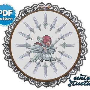 fairy tail crochet dress amime erza Erza Scarlet Clear Heart Armor Fairy Tail