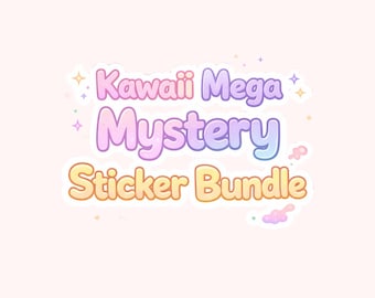 Pacchetto Mega Mystery di Adesivi | Oltre 50 Adesivi Detective Kawaii | Clipart PNG | Adesivi carini ed estetici per agenda | Download digitale