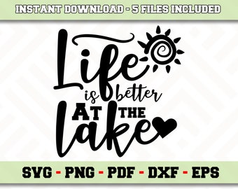 Furniture Stickers Lake House L214 Home Decor Items Life Is Better