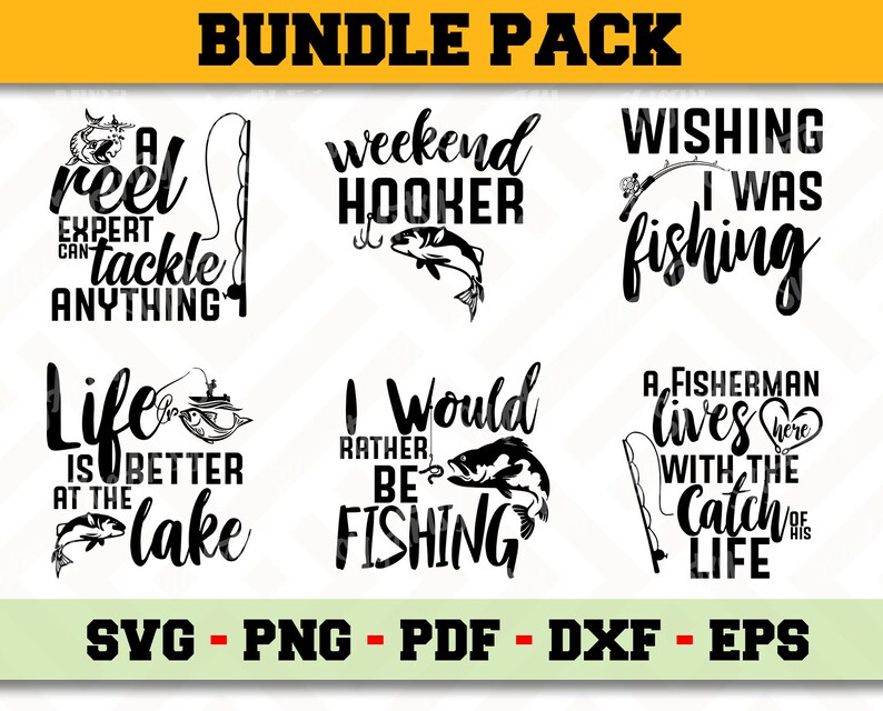 Download Instant Download Files Fishing Svg Png Pdf Eps Dxf Cricut Cameo Silhouette Cut Files Version 1 6 Designs Pack Fishing Svg Bundle Digital Art Collectibles Safarni Org