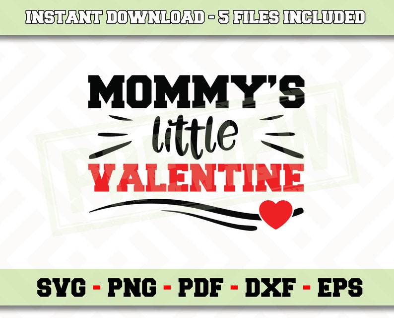 Download Mommy's Little Valentine SVG File Instant Download | Etsy