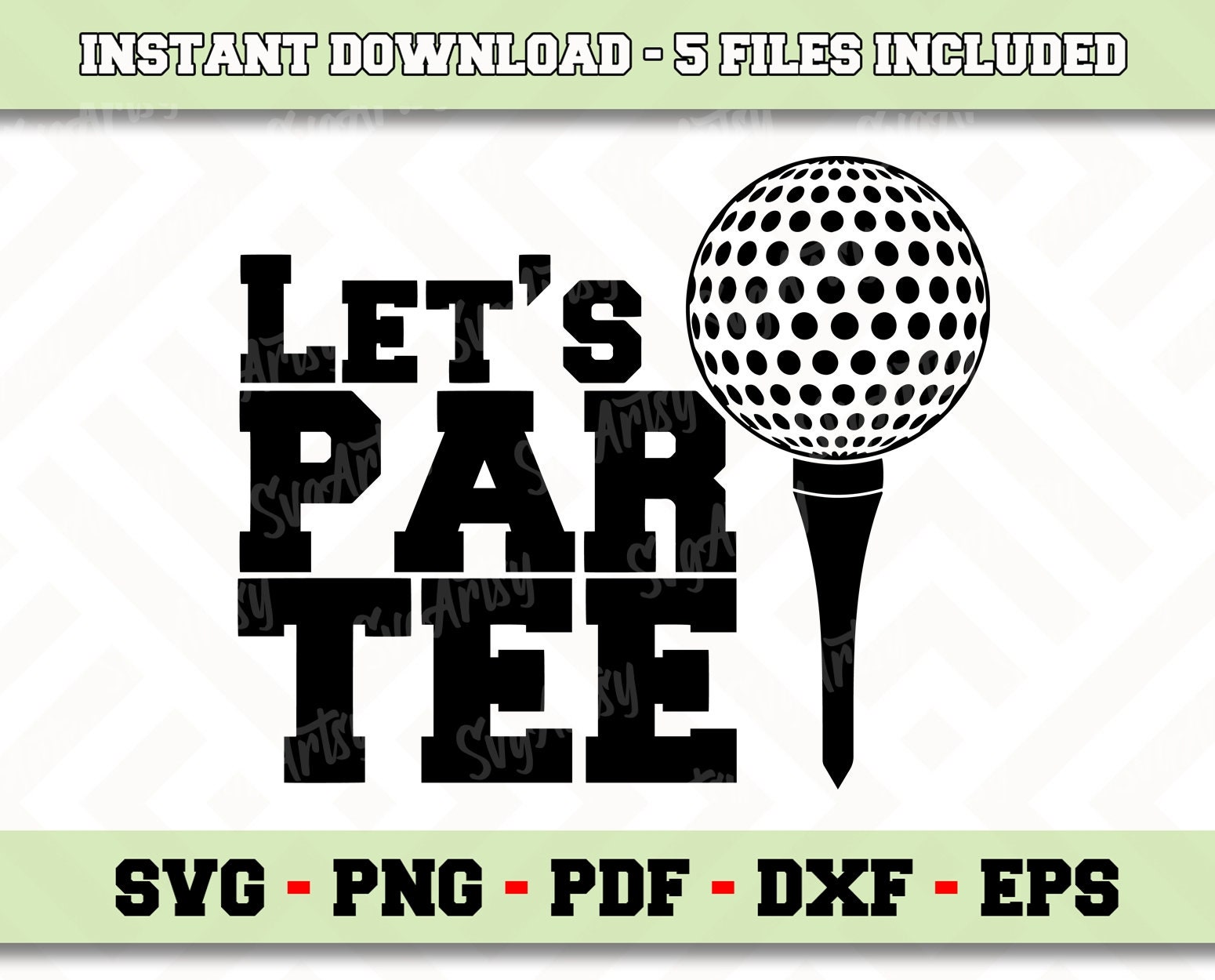 Let's Par Tee SVG File Instant Download Golf SVG png pdf | Etsy