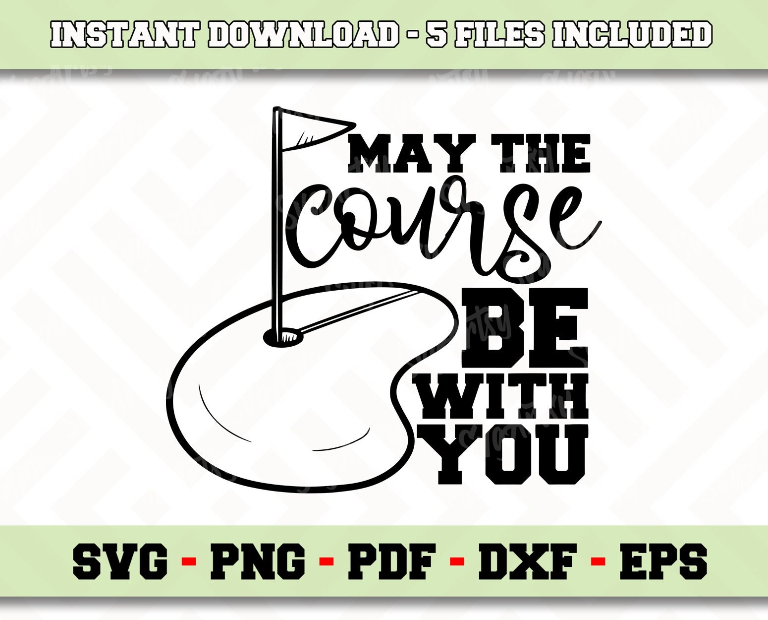 Download May The Course Be With You Svg File Instant Download Golf Svg Etsy