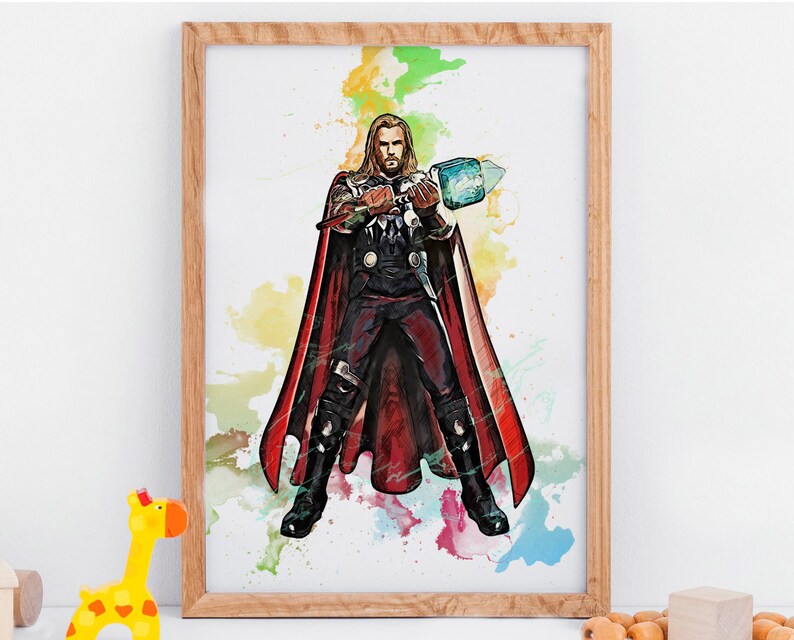 Thor Print Instant Download Digital Print Thor Printables Etsy Thor Print Instant Download Digital Print Thor Printables Etsy