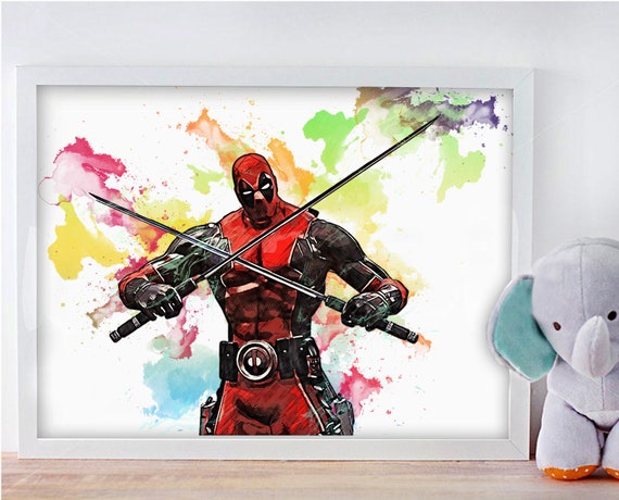 Deadpool Poster Instant Download Print Avengers Deadpool Etsy